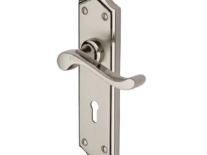 Heritage Brass Buckingham Mercury Finish Satin Nickel With Polished Nickel Edge Handles (Sold In Pairs)