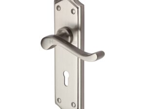 Heritage Brass Buckingham Satin Nickel Door Handles - W4200-Sn (Sold In Pairs)