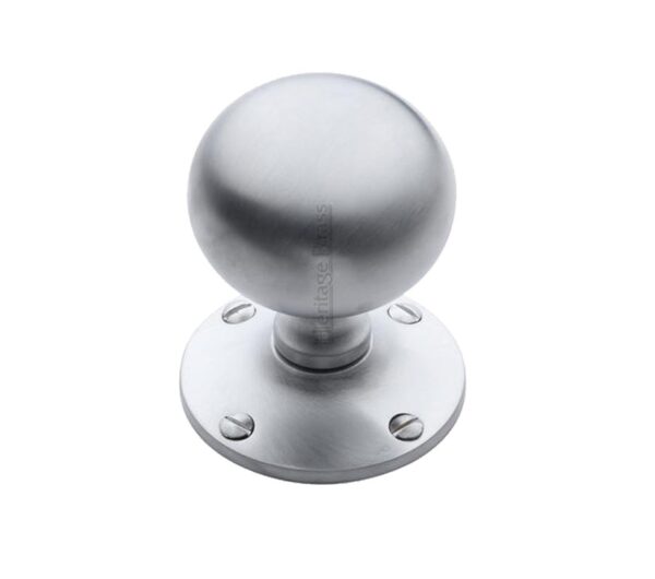 Heritage Brass Westminster Mortice Door Knobs, Satin Chrome (Sold In Pairs)