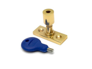 Locking Casement Stay Pin, Polished Brass