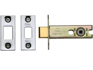 Heritage Brass 3 Or 4 Inch Tubular Bathroom Deadbolts, Polished Chrome / Polished Nickel