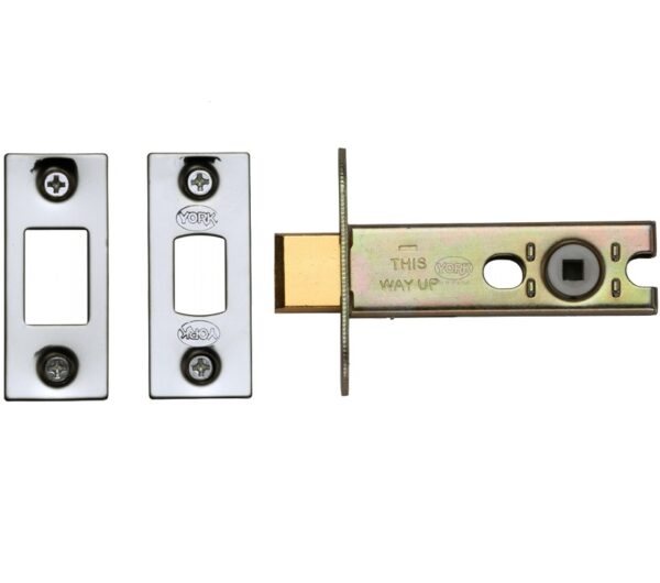 Heritage Brass 3 Or 4 Inch Tubular Bathroom Deadbolts, Polished Chrome / Polished Nickel