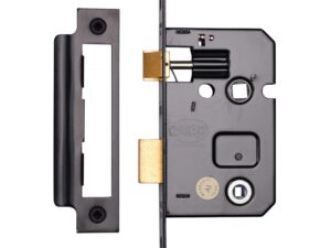 Heritage Brass 2.5 Inch Or 3 Inch Bathroom Locks (Bolt Through), Black -