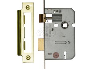 Heritage Brass 3 Lever Sash Locks (Bolt Through), Polished Brass