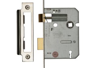 Heritage Brass 3 Lever Sash Locks (Bolt Through), Satin Nickel / Satin Chrome -