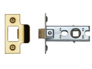 Heritage Brass Standard Duty 2.5 Inch Or 3 Inch Tubular Latches (Bolt Through), Polished Brass