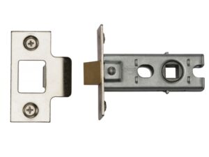 Heritage Brass Standard Duty 2.5 Inch Or 3 Inch Tubular Latches (Bolt Through), Polished Chrome / Polished Nickel