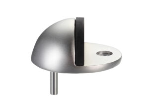 Zoo Hardware Architectural Aluminium Floor Mounted Oval Door Stop, Satin Aluminium