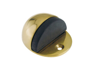 Zoo Hardware Oval Floor Mounted Door Stop (40Mm X 48Mm), Polished Brass