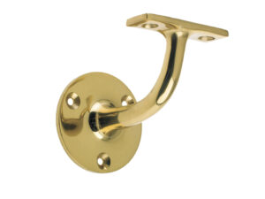 Zoo Hardware Heavyweight Handrail Bracket, Polished Brass