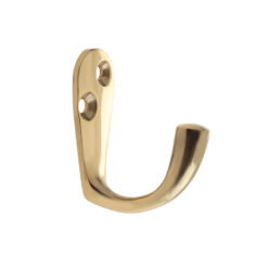 Zoo Hardware Single Robe Hook, Polished Brass