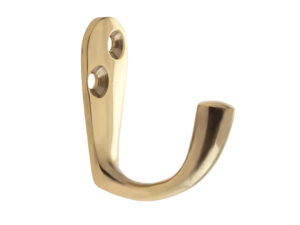 Zoo Hardware Single Robe Hook, Polished Brass