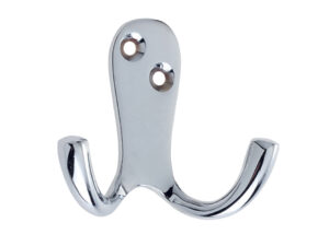 Zoo Hardware Double Robe Hook, Polished Chrome