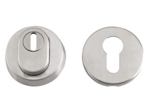 Zoo Hardware Zas Euro Profile Security Escutcheon (52Mm Diameter), Satin Stainless Steel