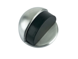 Zoo Hardware Zas Floor Mounted Oval Door Stop (45Mm Diameter), Satin Stainless Steel