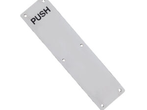 Zoo Hard Ware Zas Radius Push Finger Plates (75Mm X 30Mm), (Various Sizes), Satin Stainless Steel