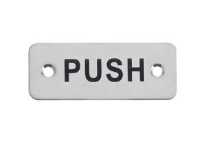 Zoo Hardware Zas Radius Push Finger Plates (75Mm X 30Mm), Satin Stainless Steel