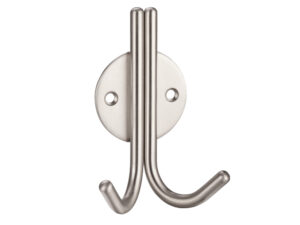 Zoo Hardware Zas Double Robe Hook, Satin Stainless Steel