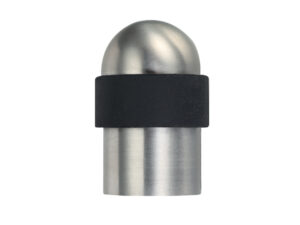 Zoo Hardware Zas Floor Mounted Round Collared Dome Top Door Stop, Satin Stainless Steel