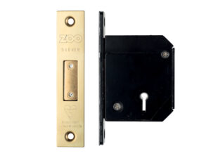 Zoo Hardware British Standard 5 Lever Chubb Retro-Fit Dead Lock (67Mm Or 80Mm), Pvd Stainless Brass