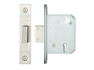 Zoo Hardware British Standard 5 Lever Dead Lock (64Mm Or 76Mm), Satin Stainless Steel