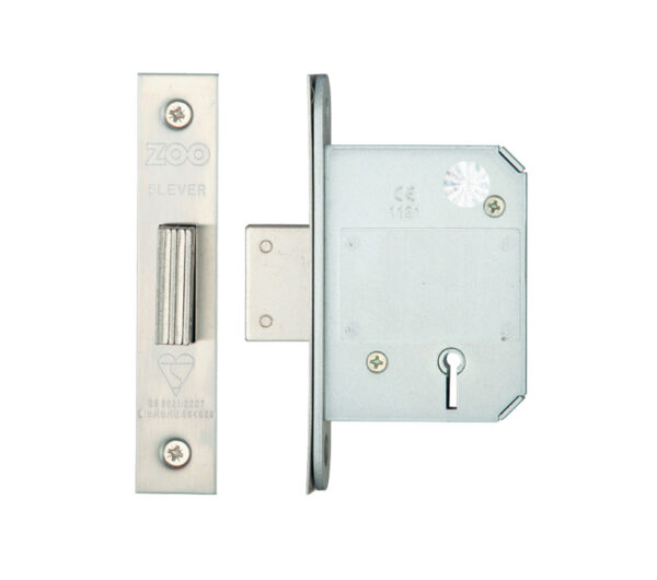 Zoo Hardware British Standard 5 Lever Dead Lock (64Mm Or 76Mm), Satin Stainless Steel