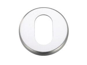 Zoo Hardware Contract Aluminium Oval Profile Escutcheon, Satin Aluminium