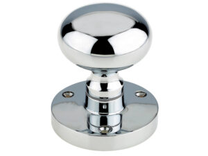 Zoo Hardware Contract Mushroom Mortice Door Knobs, Polished Chrome (Sold In Pairs)