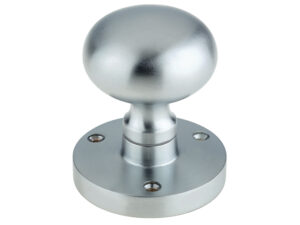 Zoo Hardware Contract Mushroom Mortice Door Knobs, Satin Chrome (Sold In Pairs)