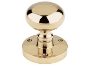 Zoo Hardware Contract Mushroom Mortice Door Knobs, Polished Brass (Sold In Pairs)