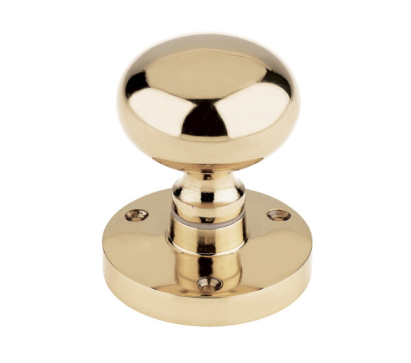 Zoo Hardware Contract Mushroom Mortice Door Knobs, Polished Brass (Sold In Pairs)