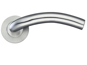 Zoo Hardware Zcs Architectural Arched Lever On Round Rose, Satin Stainless Steel (Sold In Pairs)