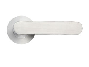 Zoo Hardware Zcs Architectural Atlas Lever On Round Rose, Satin Stainless Steel (Sold In Pairs)