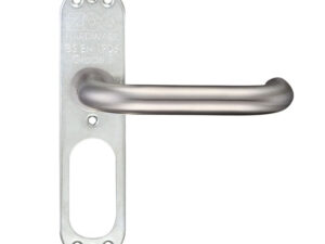 Zoo Hardware Zcs Architectural 19Mm Rtd Lever On Short Inner Backplate, Satin Stainless Steel (Sold In Pairs)