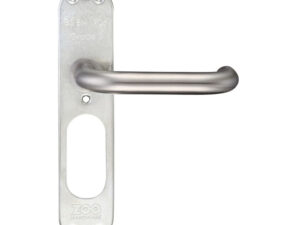 Zoo Hardware Zcs 19Mm Rtd Lever On Inner Backplate, Satin Stainless Steel (Sold In Pairs)