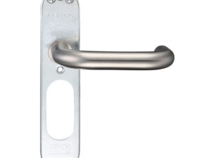 Zoo Hardware Zcs Architectural 22Mm Rtd Lever On Inner Backplate, Satin Stainless Steel (Sold In Pairs)