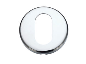 Zoo Hardware Stanza Contract Oval Profile Escutcheon, Polished Chrome