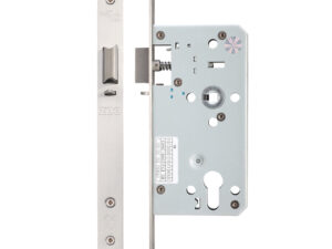 Zoo Hardware Vier 72Mm C/C Din Night Latch (Square Or Radius Profile), Satin Stainless Steel