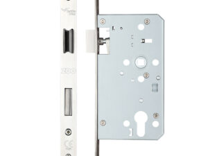 Zoo Hardware Vier 72Mm C/C Din Escape Lock (Square Or Radius Profile), Polished Stainless Steel