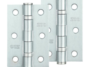 Zoo Hardware 3 Inch Steel Ball Bearing Door Hinges, Satin Chrome (Sold In Pairs)