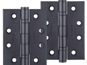 Zoo Hardware 4 Inch Grade 13 Ball Bearing Hinge, Powder Coated Black (Sold In Pairs)