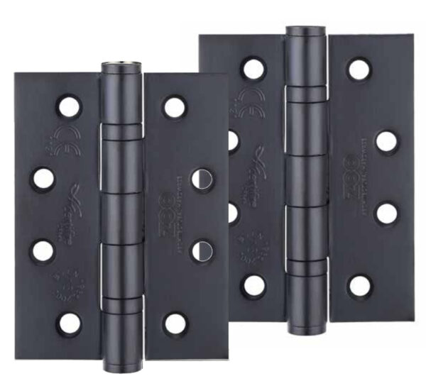 Zoo Hardware 4 Inch Grade 13 Ball Bearing Hinge, Powder Coated Black (Sold In Pairs)