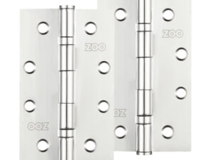 Zoo Hardware 4 Inch Grade 201 Slim Knuckle Bearing Hinge, Polished Stainless Steel (Sold In Pairs)