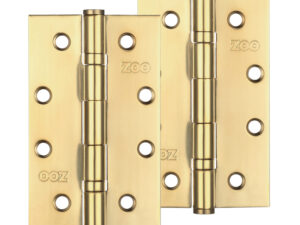 Zoo Hardware 4 Inch Grade 201 Slim Knuckle Bearing Hinge, Pvd Stainless Brass (Sold In Pairs)