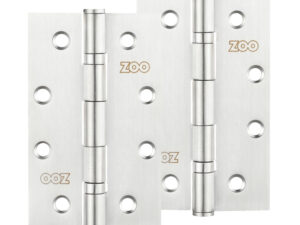 Zoo Hardware 4 Inch Grade 201 Slim Knuckle Bearing Hinge, Satin Stainless Steel (Sold In Pairs)