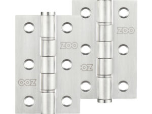 Zoo Hardware 3 Inch Grade 201 Washered Hinge, Satin Stainless Steel (Sold In Pairs)