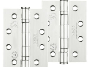 Zoo Hardware 4 Inch Grade 201 Washered Hinge, Polished Stainless Steel (Sold In Pairs)