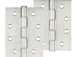 Zoo Hardware 4 Inch Grade 201 Washered Hinge, Satin Stainless Steel (Sold In Pairs)