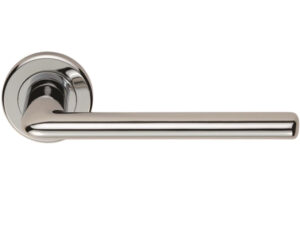 Serozzetta Manon Door Handles On Round Rose, Polished Chrome - (Sold In Pairs)