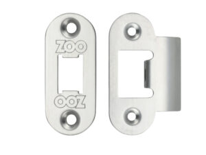 Zoo Hardware Radius Edge Face Plate And Strike Plate Accessory Pack, Satin Stainless Steel